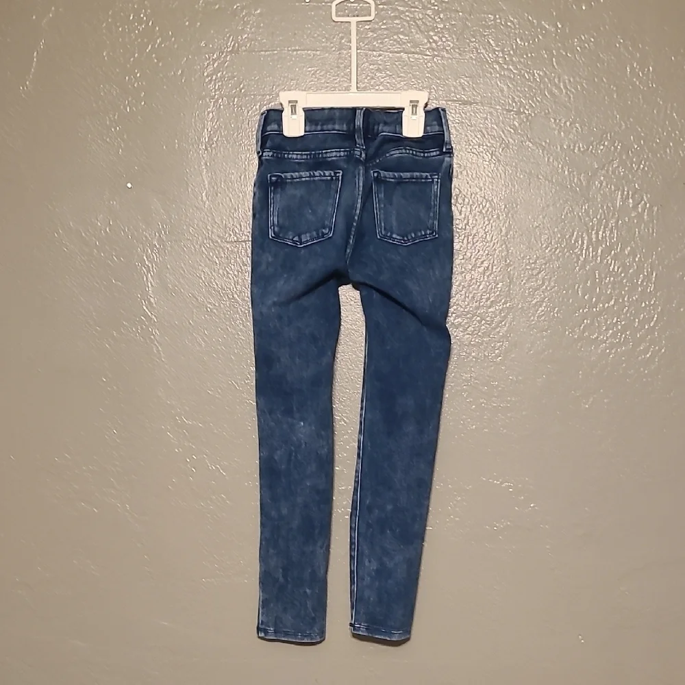 Stylish Old Navy Blue Girls Denim Jeans Elastic Adjustable Waist EUC Size 8